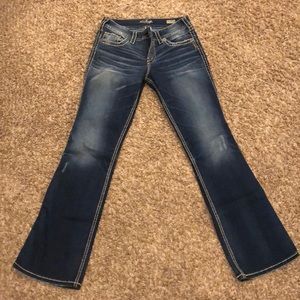 Silver Suki Jeans - dark distressed wash - 29/32